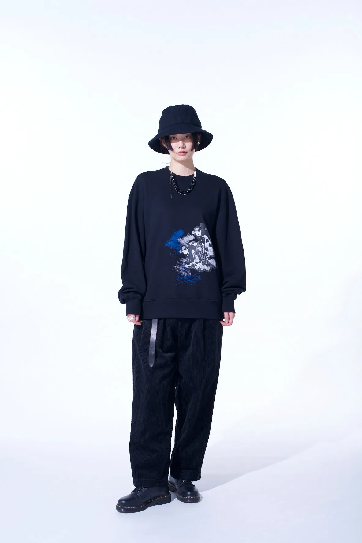 WOMEN UKIYO-E GRAPHIC PULLOVER