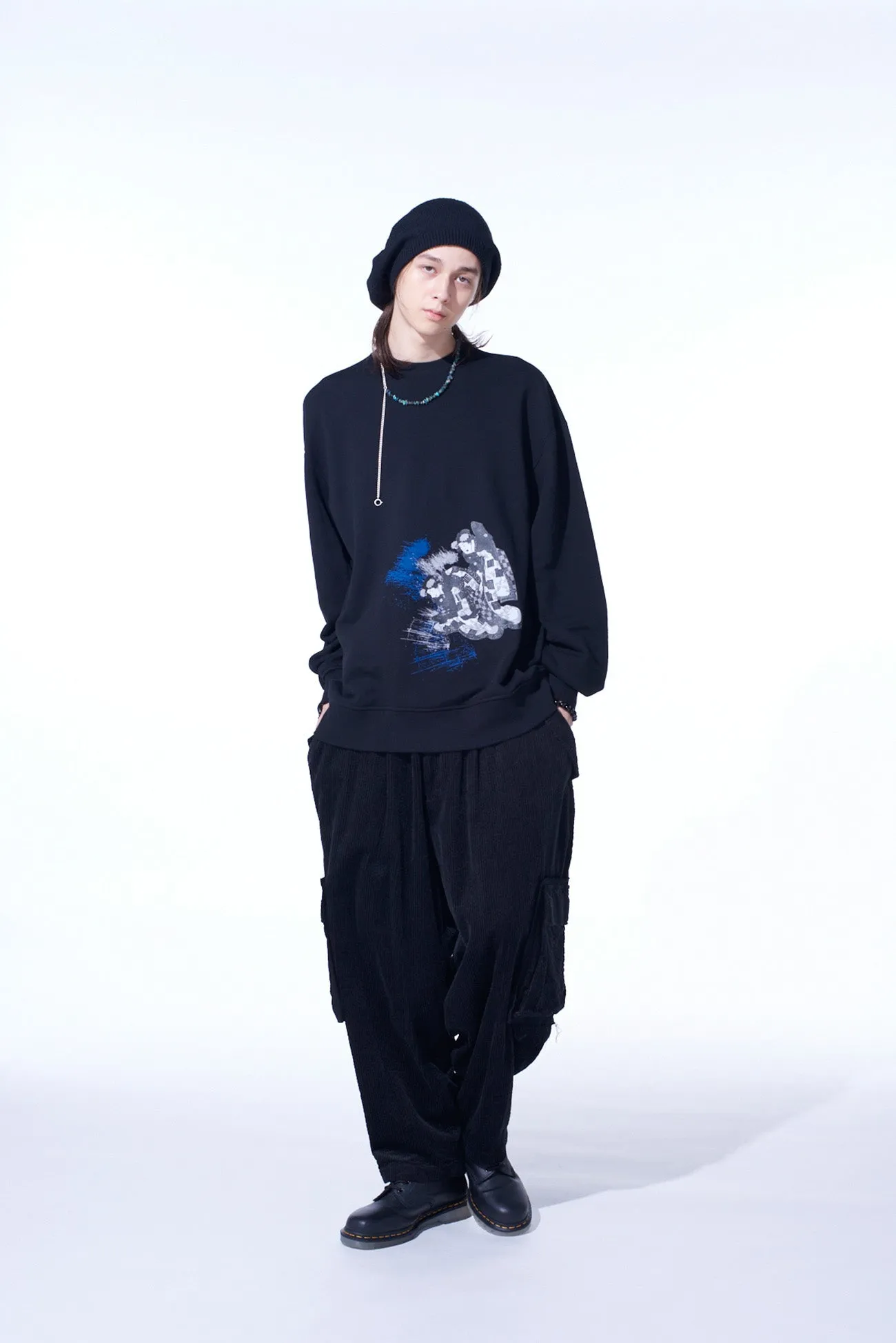 WOMEN UKIYO-E GRAPHIC PULLOVER