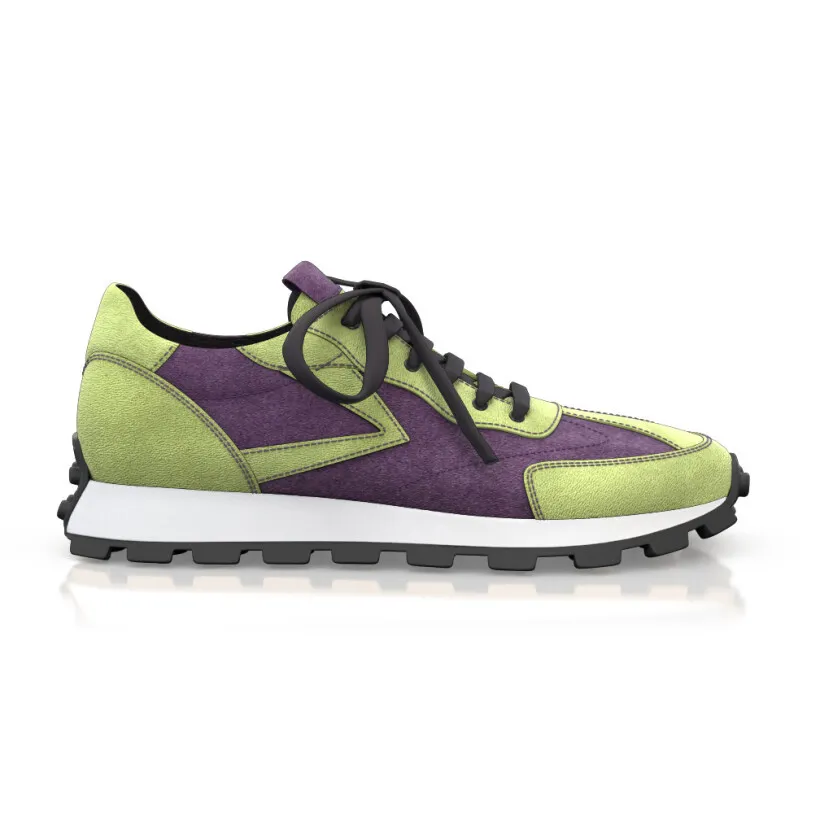 Women's Leather Running Sneakers 54901