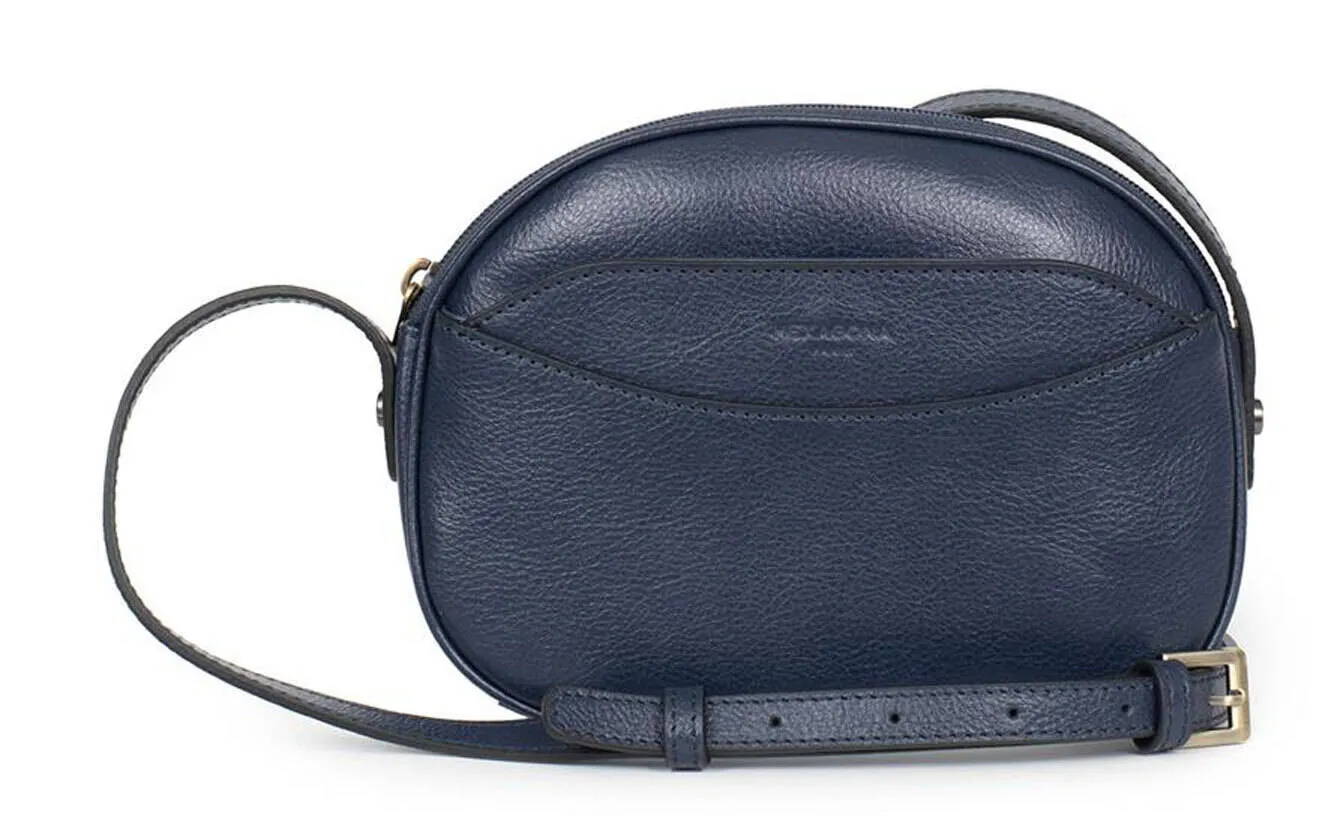 Women's navy leather bag 119837