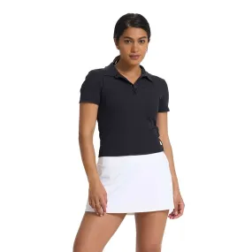 Women's Pose Fitted Polo - Black