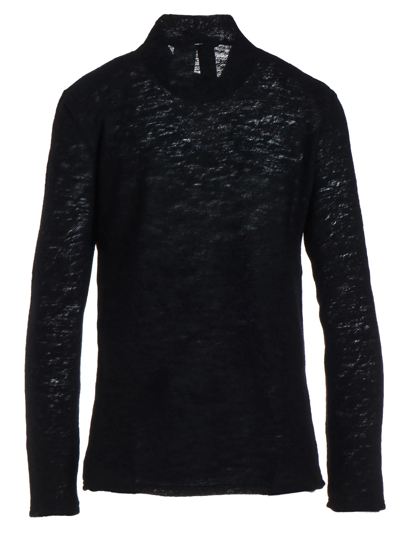 WOOL GAUZE SINGLE HIGH NECK PULLOVER