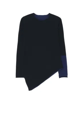 WOOL JERSEY CREW-NECK PULLOVER