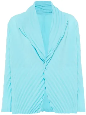 Wrapped Pleats Jacket - Sky Blue