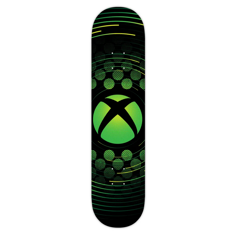 Xbox Green Sphere Skateboard Deck