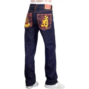 Year of the Snake Exclusive Design Dark Indigo Raw Denim Jeans