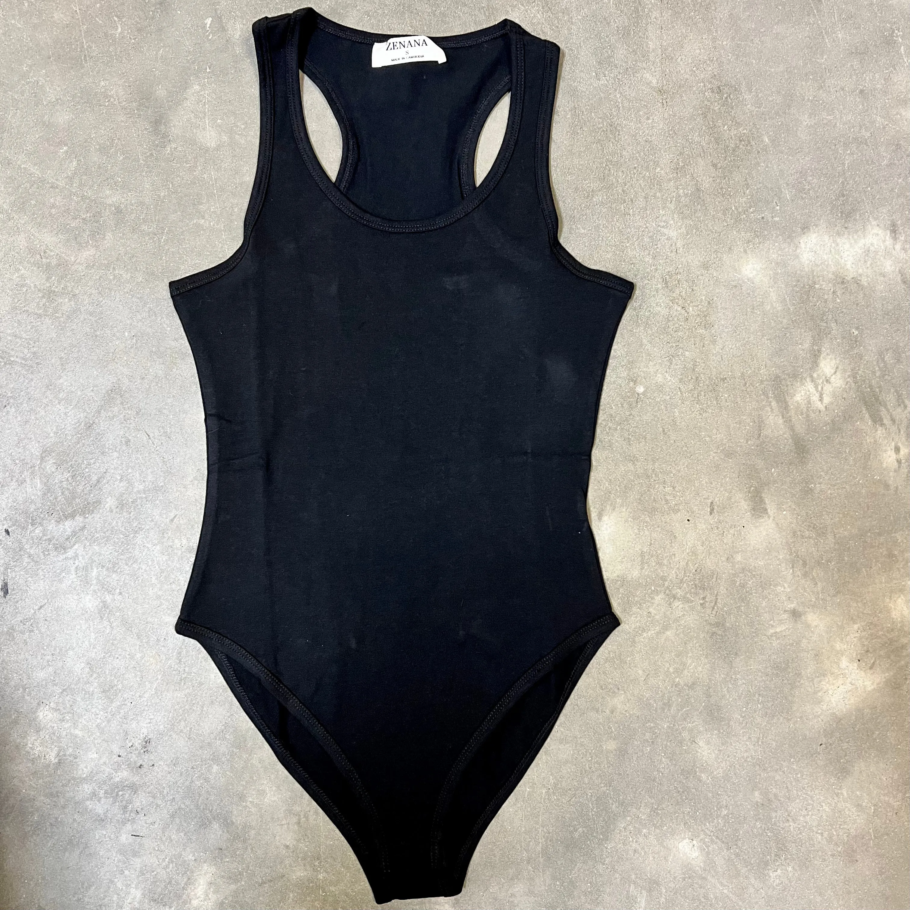 Zenana Racerback Tank Bodysuit